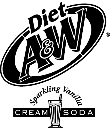 A&W DIET CREAM SODA Graphic Logo Decal