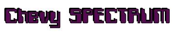 Rendering -Chevy SPECTRUM - using Computer Font