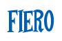 Rendering -FIERO - using Cooper Latin