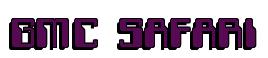 Rendering -GMC SAFARI - using Computer Font