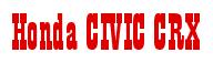 Rendering -Honda CIVIC CRX - using Bill Board