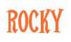 Rendering -ROCKY - using Cooper Latin