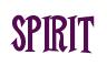 Rendering -SPIRIT - using Cooper Latin