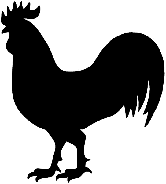 rooster clipart black - photo #42