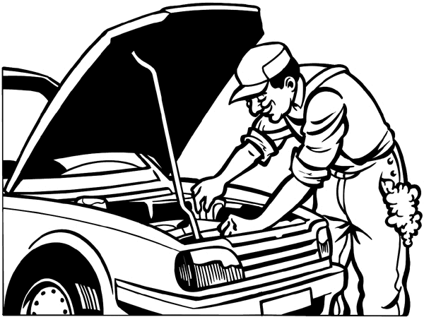 auto repair clipart black and white - photo #4