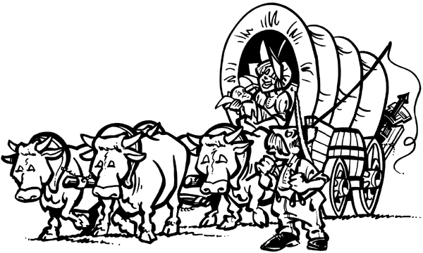 wagon train coloring pages - photo #17