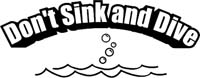 dont sink and dive graphic transom lettering