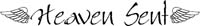 heaven sent with wings lettering
