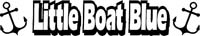 little boat blue with anchor graphics
