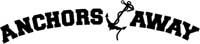 anchors away boat graphic lettering
