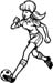 girls soccer decal