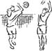volleyball playing graphic