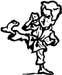 karate man decal