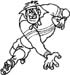 rugby football decal