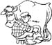 milk cow farmer decal