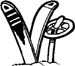 skis decal