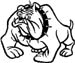 bull dog graphic decal