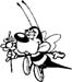 flower bee decal