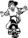 skate board kid decal