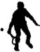 tennis playing decal