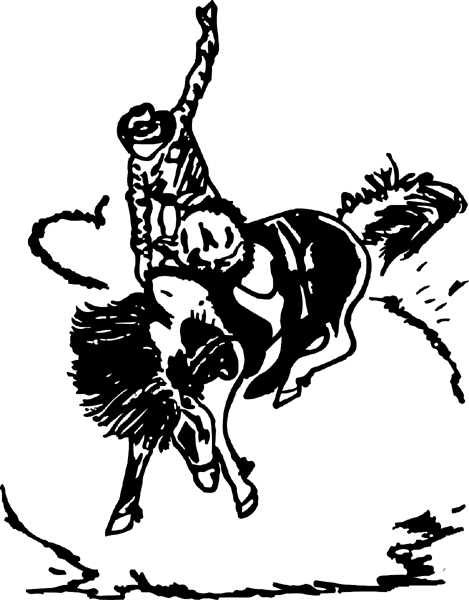 saddle bronc riding coloring pages - photo #10