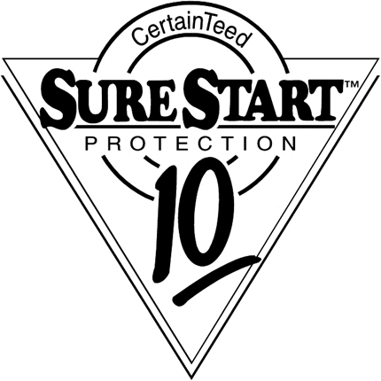 Certain Teed Sure Start Graphic Logo Decal