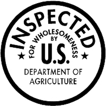 DEPT AGRI INSPECTED Graphic Logo Decal