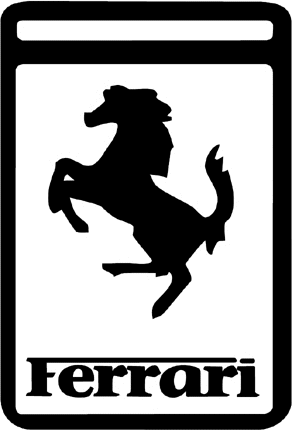 FERRARI 3 Graphic Logo Decal