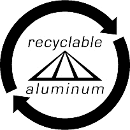 RECYCLABLE ALUMINUM Graphic Logo Decal