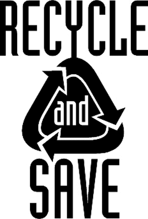 RECYCLE & SAVE Graphic Logo Decal