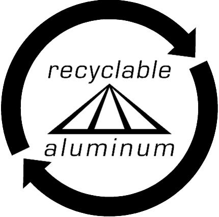 RECYCLE ALUMINUM Graphic Logo Decal
