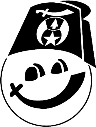 SMILING SHRINER Graphic Logo Decal