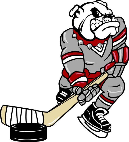 SignSpecialist.com – Mascots Decals - Bulldog hockey player mascot ...