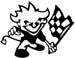 checkered flag boy decal