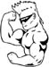 muscle man decal