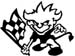 checkered flag boy sticker