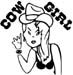 cow girl decal