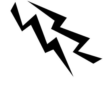 lightning bolt decal