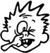 calvin nose pick decal