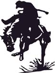 bucking horse cowboy decal