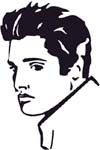 elvis head sticker