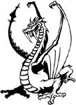 cool dragon graphic sticker