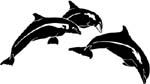 swimming dolphins stickers