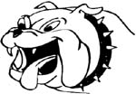 bull dog with tongue sticker