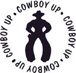 cowboy up with cowboy sticker