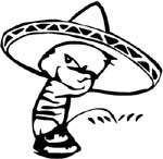 mexican calvin peein decal