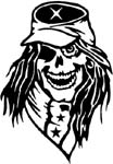 rebel skull guy vinyl sticker
