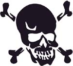 skull with cross bones vinyl decal