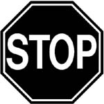 stop decal