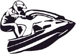jetski with rider vinyl stickers